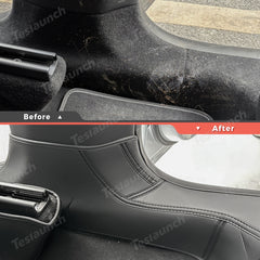 Napa Leather Door Sill Protectors 4-Piece Set – Full Coverage for Tesla Model Y Juniper 2025+