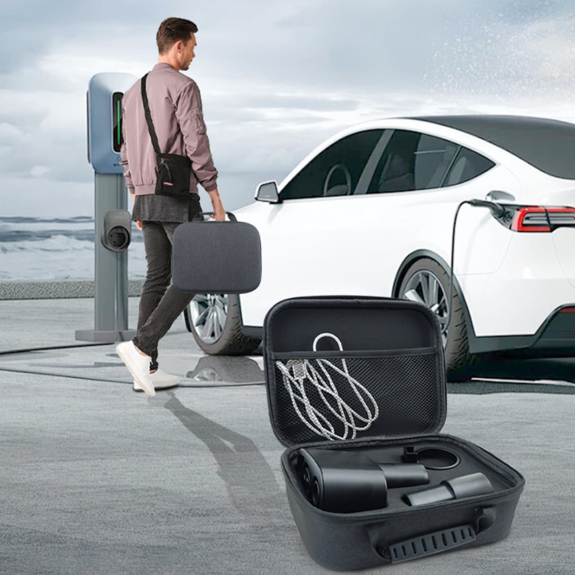 صندوق تخزين محول تحويل EVA المقاوم للحريق Tesla