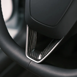 [Real Carbon Fiber] Steering Wheel V-Cover For Tesla 2024+ Model 3 Highland