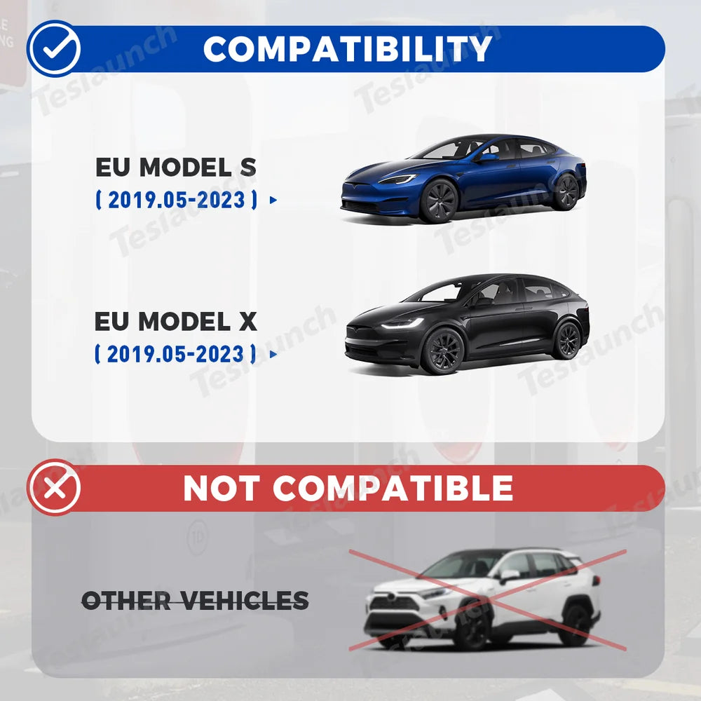 CCS2 till typ 2-adapter för europeisk Tesla Model S/X （Inte kompatibel med icke-Tesla fordon)