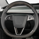 [Real Carbon Fiber] Steering Wheel Caps Cover For Tesla 2024+ Model 3 Highland