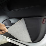 Tesla Fibra de carbono 3D porta anti-kick Anti-sujo adesivo protetor (4 PCS)