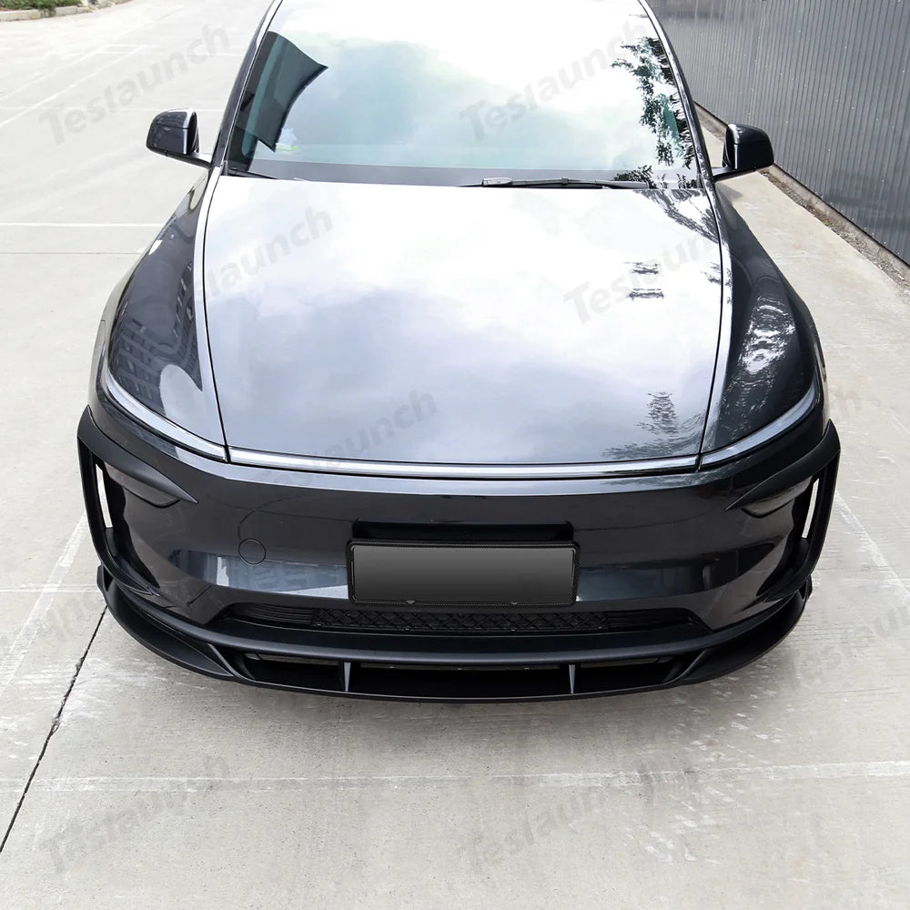 3-Piece Front Lip Spoiler & Fog Light Trim for Tesla Model Y Juniper 2025+