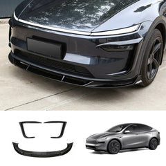 3-Piece Front Lip Spoiler & Fog Light Trim for Tesla Model Y Juniper 2025+