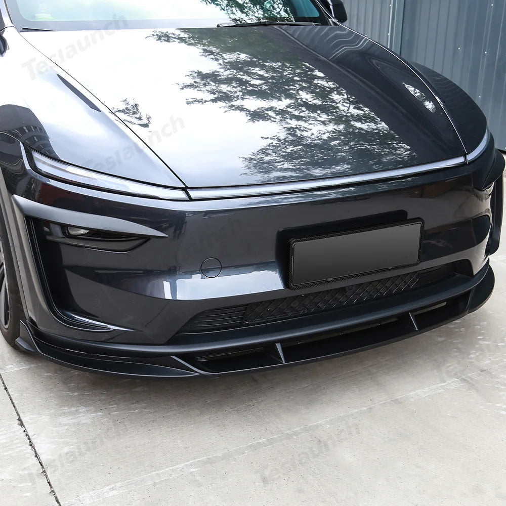 3-Piece Front Lip Spoiler & Fog Light Trim for Tesla Model Y Juniper 2025+