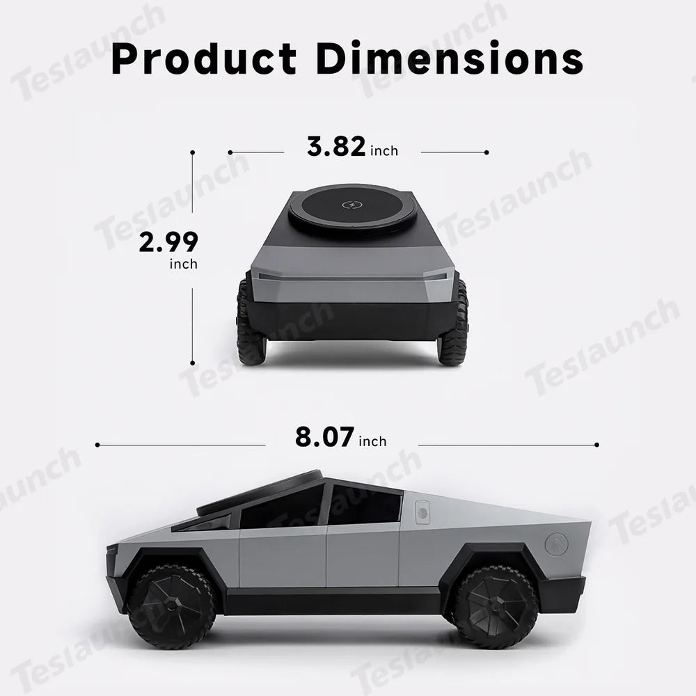 3-in-1 Wireless Charger & Stand for All Cars - T-Launch