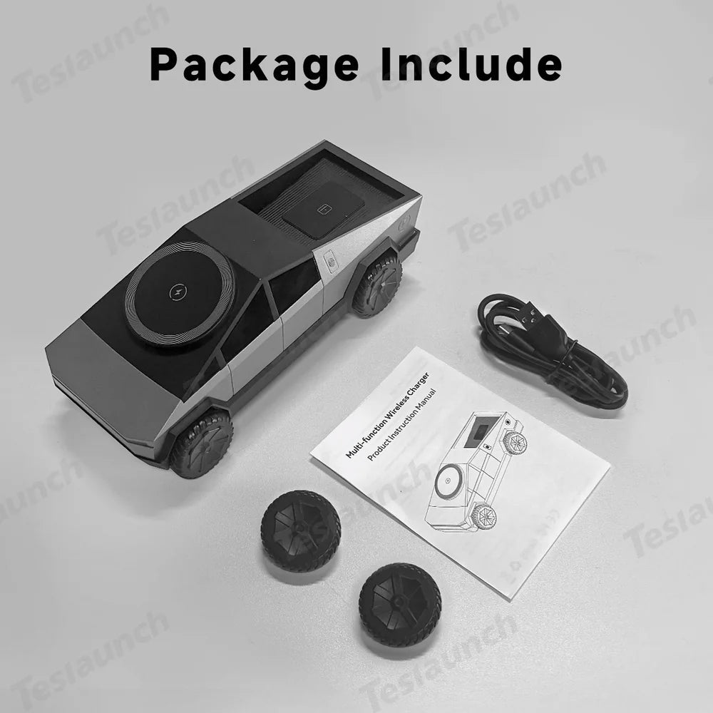 3-in-1 Wireless Charger & Stand for All Cars - T-Launch
