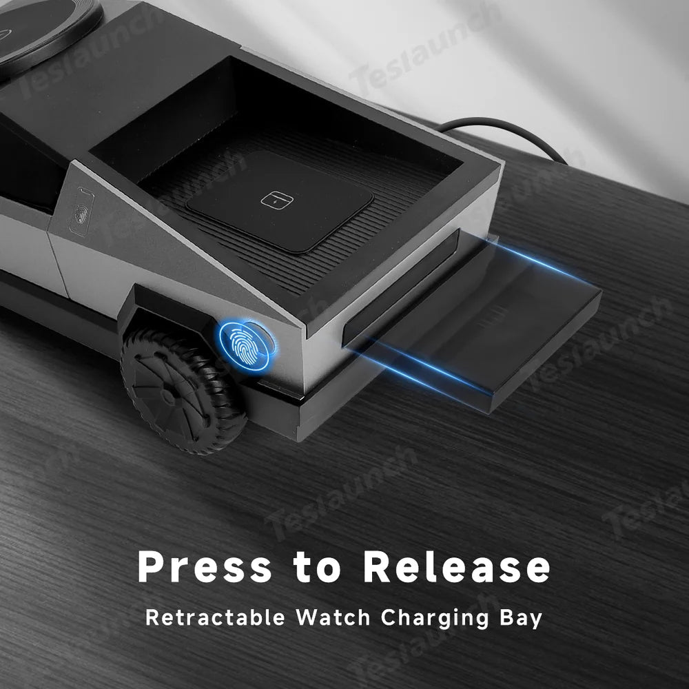 3-in-1 Wireless Charger & Stand for All Cars - T-Launch