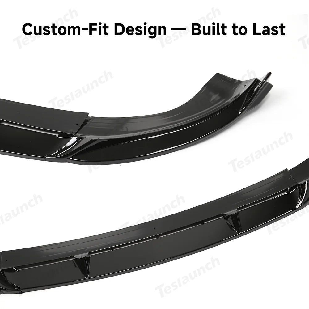 3-Piece Front Lip Spoiler & Fog Light Trim & Split-Type Side Skirts for Tesla Model Y Juniper 2025+ - T-Launch