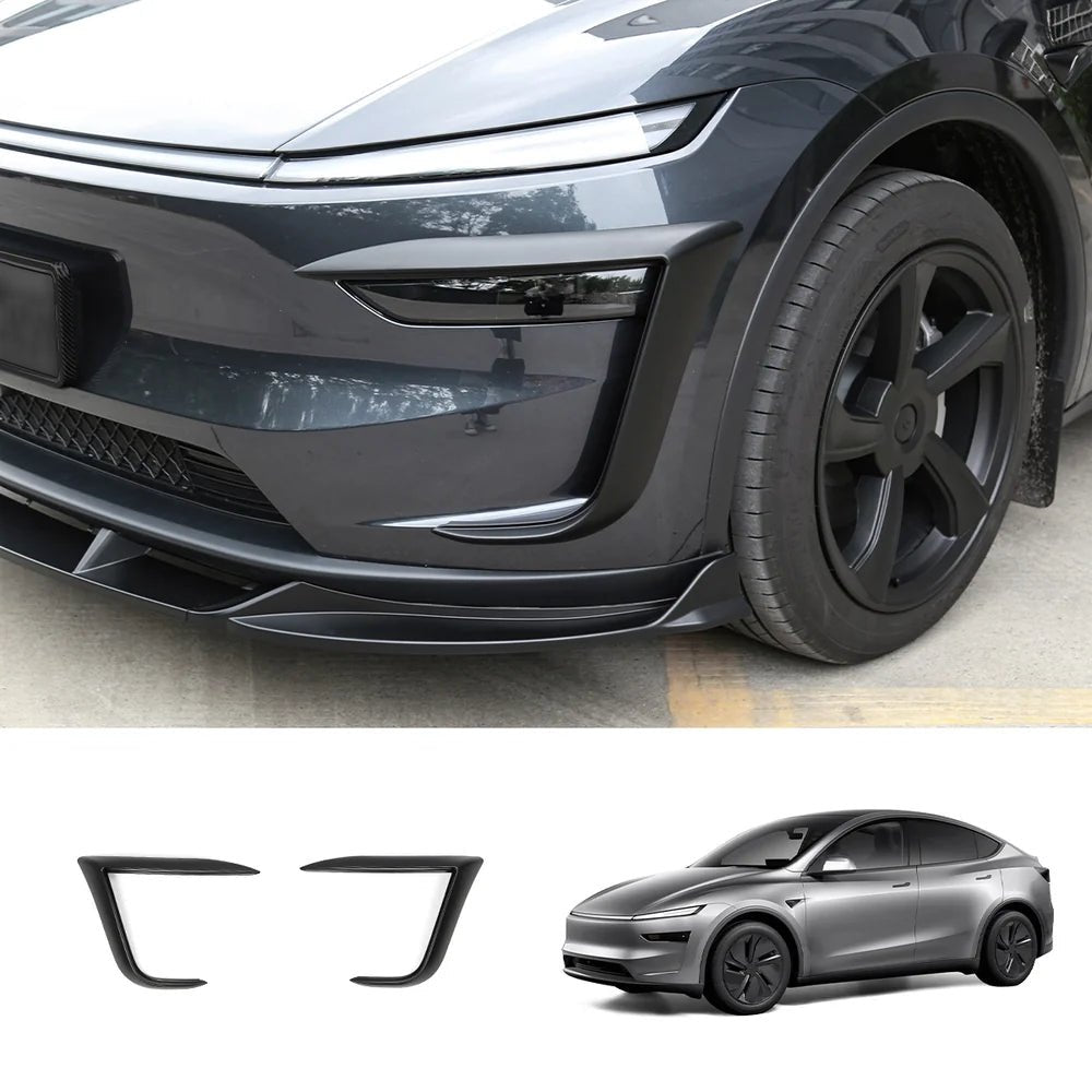 3-Piece Front Lip Spoiler & Fog Light Trim & Split-Type Side Skirts for Tesla Model Y Juniper 2025+ - T-Launch
