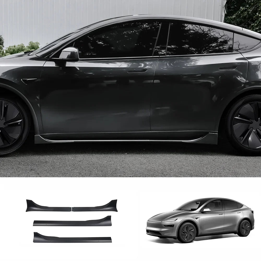3-Piece Front Lip Spoiler & Fog Light Trim & Split-Type Side Skirts for Tesla Model Y Juniper 2025+ - T-Launch