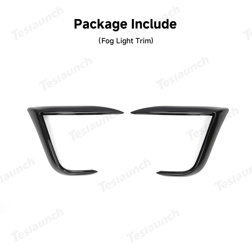3-Piece Front Lip Spoiler & Fog Light Trim & Split-Type Side Skirts for Tesla Model Y Juniper 2025+ - T-Launch