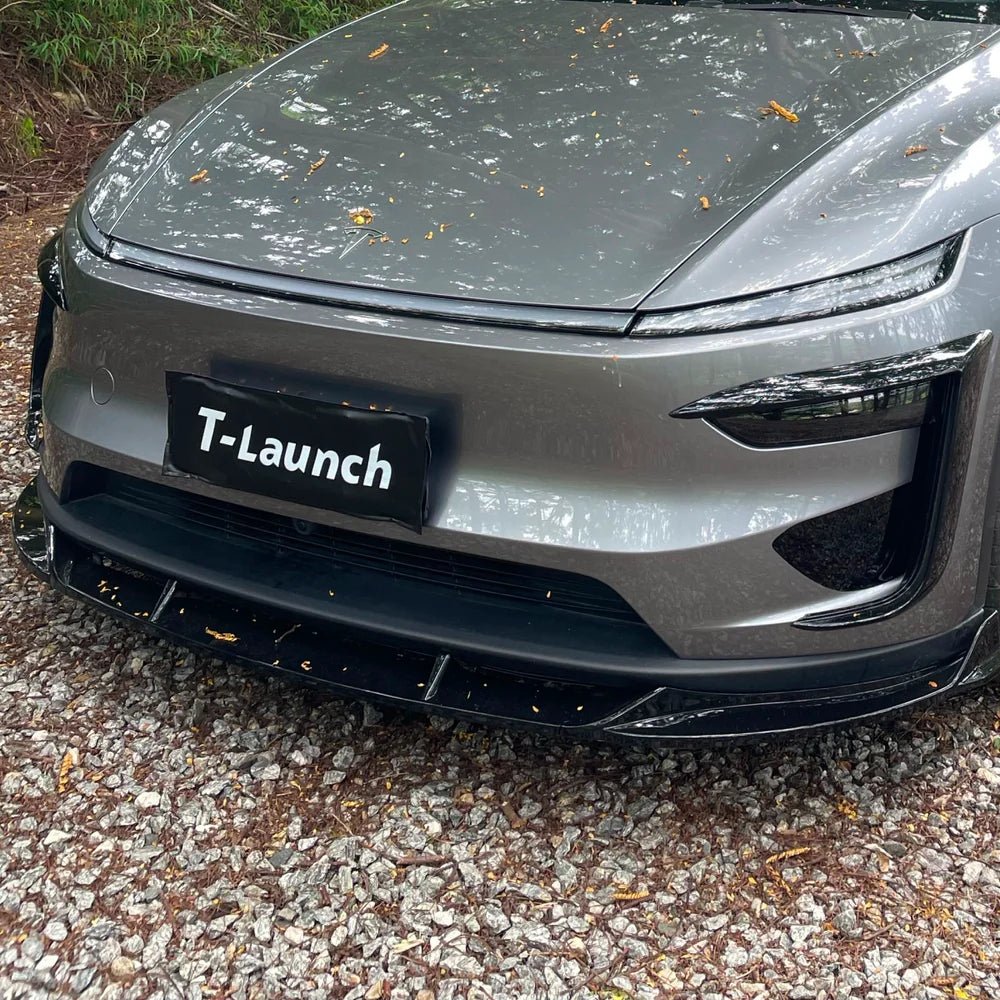 3-Piece Front Lip Spoiler & Fog Light Trim & Split-Type Side Skirts for Tesla Model Y Juniper 2025+ - T-Launch