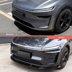 3-Piece Front Lip Spoiler & Fog Light Trim & Split-Type Side Skirts for Tesla Model Y Juniper 2025+ - T-Launch