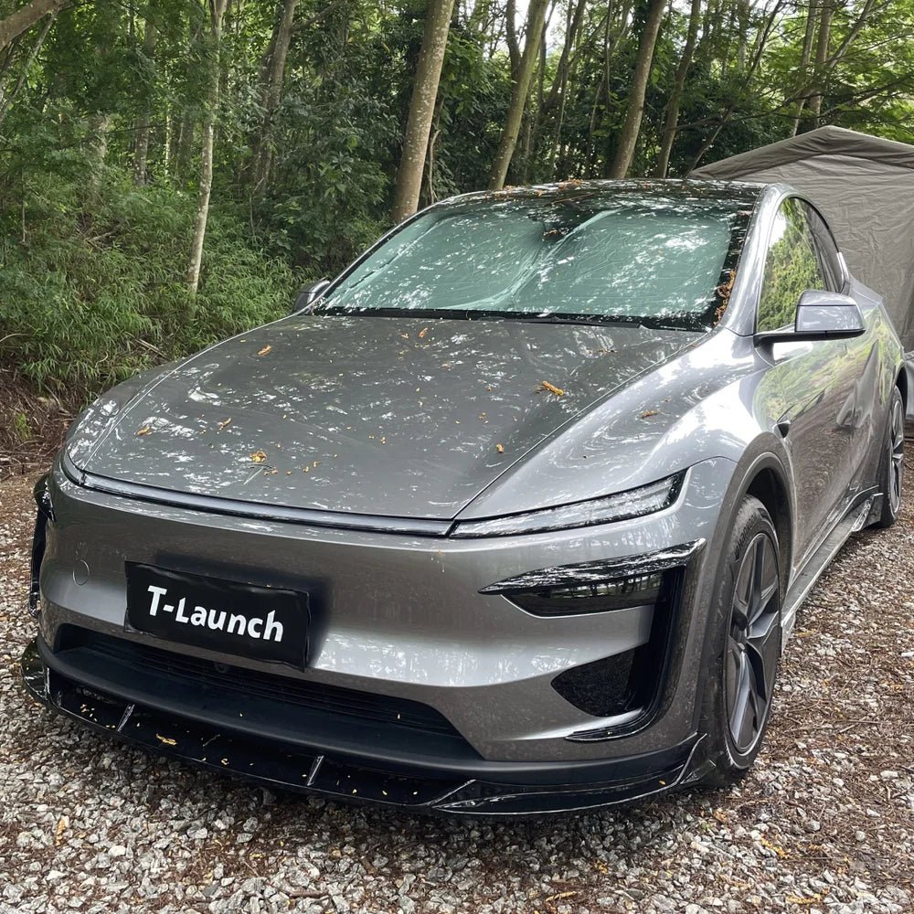 3-Piece Front Lip Spoiler & Fog Light Trim & Split-Type Side Skirts for Tesla Model Y Juniper 2025+ - T-Launch