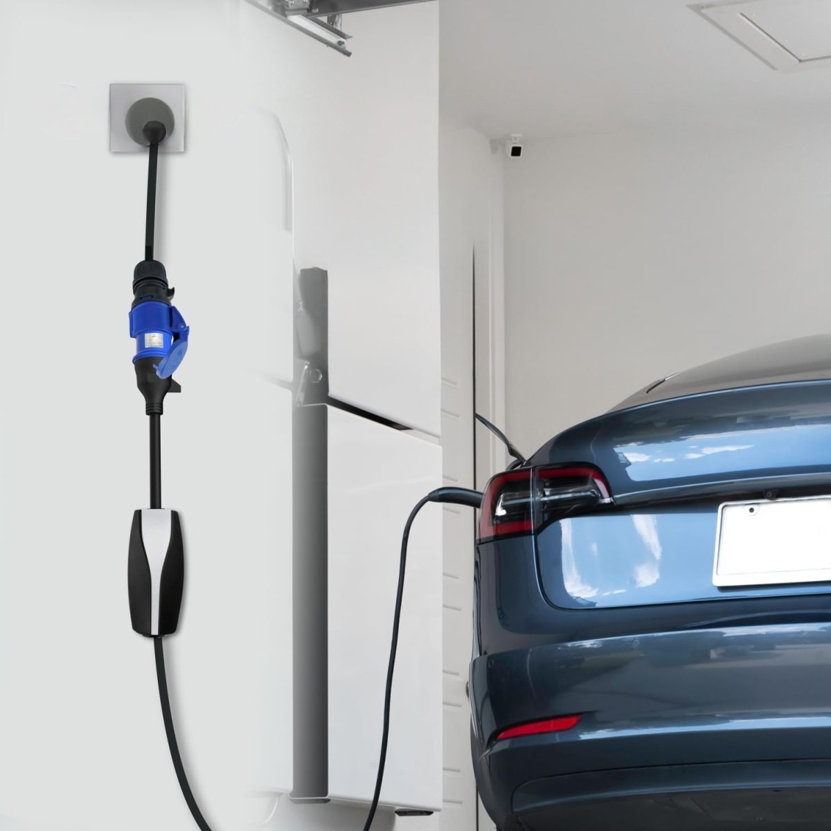 3-Pin CEE to Tesla Adapter - 32A EV Charger Extension Cable for Tesla Mobile Connector - T-Launch