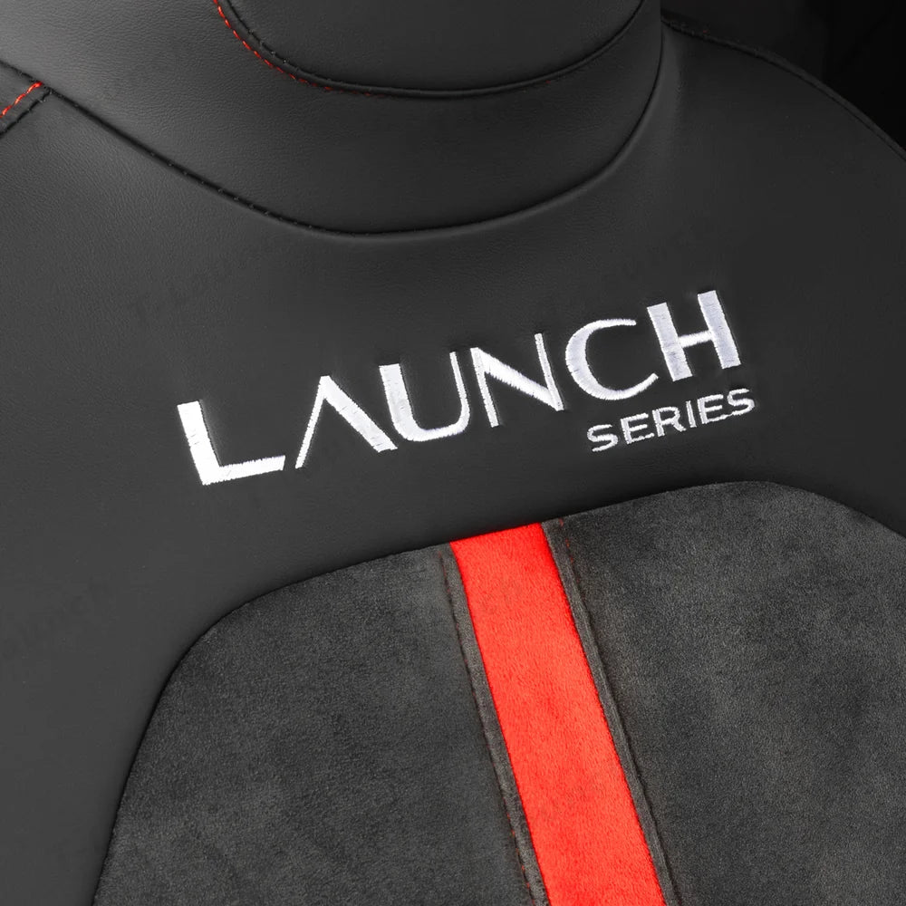 Alcantara All-Inclusive Seat Covers for Tesla Model 3 (2018-2025+) / Model Y (2021-2025+) (Luxury Red Stitching Design)