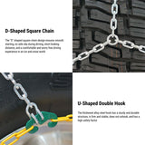 Automatic Tightening Snow Chains Tire Traction Chain For Tesla Model Y/ Model 3/ Model X（2pcs）