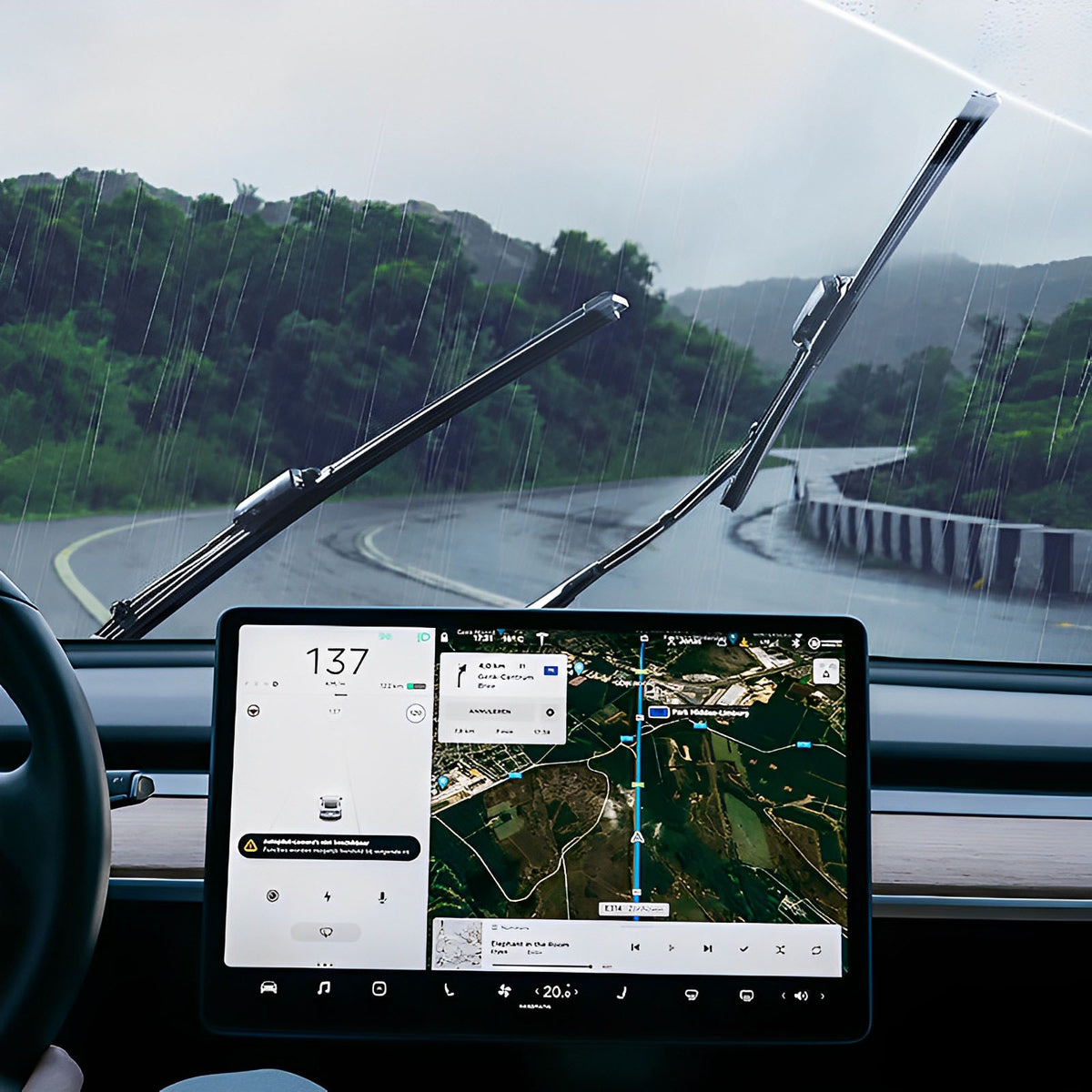 Silicone Windshield Wiper Blades for Tesla Model 3/Y (Set of 2)