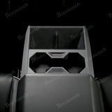 [Real Carbon Fiber] Center Console Cup Holder Panel Trim Cover for Cybertruck