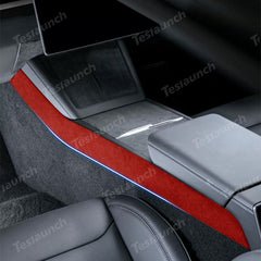 Alcantara Center Konsole Seiten besatz Aufkleber Abdeckung für 2024 Model 3 Hochland