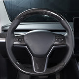 [Real Carbon Fiber] Steering Wheel Caps Cover For Tesla 2024+ Model 3 Highland