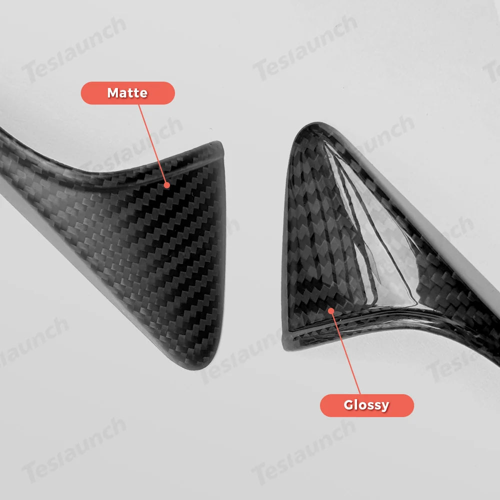 [Real Carbon Fiber] Dönüş Sinyali Kamera Kaplamaları Tesla Model 3 Yayla