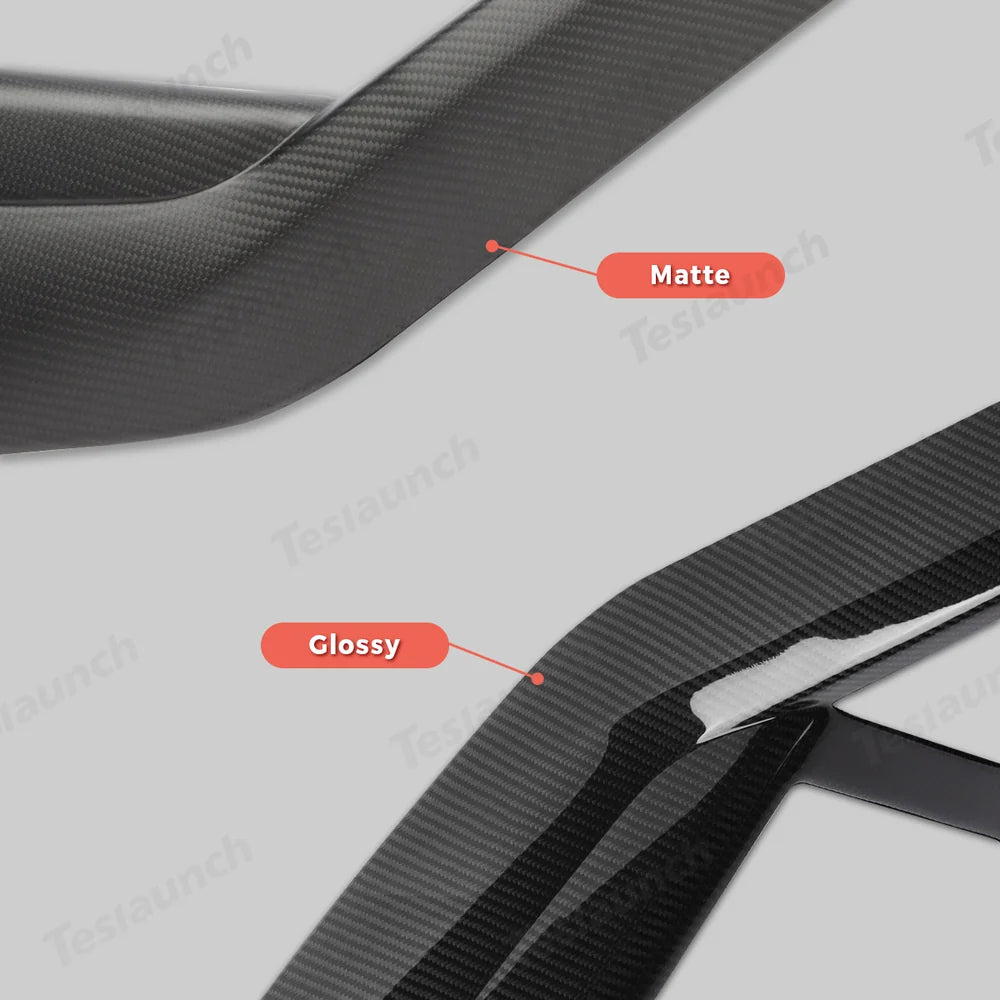 [Real Carbon Fiber] One-Piece Center Console Side Trim for Tesla Model Y Juniper 2025+
