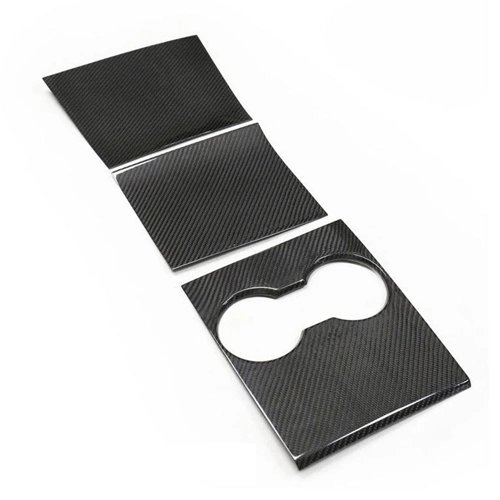 [Real Carbon Fiber] Model 3/Y Mittelkonsolenauflagen, Dekorationsbezug (Gen. 1) (2017-2020)