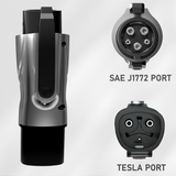 Tesla fêmea para J1772 tipo 1 macho adaptador de tomada de carregamento EV