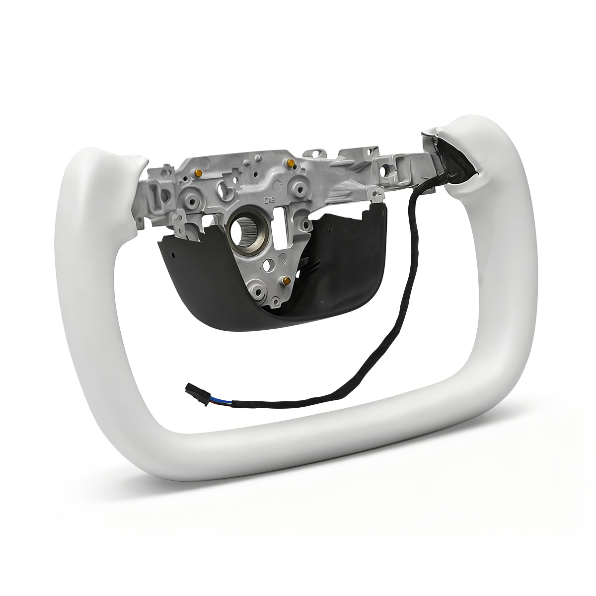 Nappa Leather Open-Bottom Yoke/Cyber Steering Wheel Driving Wheel Upgrade for Model Y Juniper/ Model 3 Highland