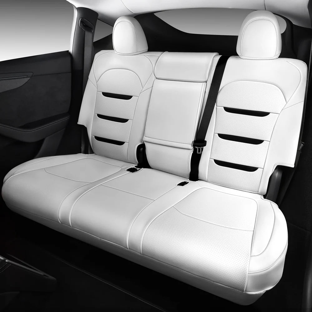 All-Inclusive Seat Cover for New Tesla Model Y Juniper 2025+ (3-Lined Insignia With Launch Series Embroidery Logo)
