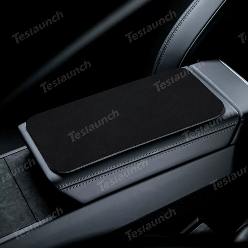 Alcantara Center Console Accoudoir Boîte De Protection Pad Autocollant Pour 2024 Model 3 Highland