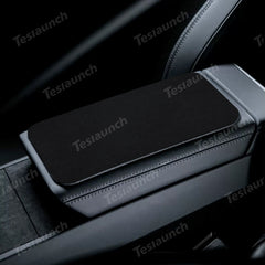 Alcantara Center Console Accoudoir Boîte De Protection Pad Autocollant Pour 2024 Model 3 Highland