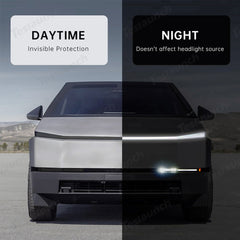 Kit de împachetare vinil negru DIY pentru bară luminoasă față și lumini spate pentru Tesla Cibercamion