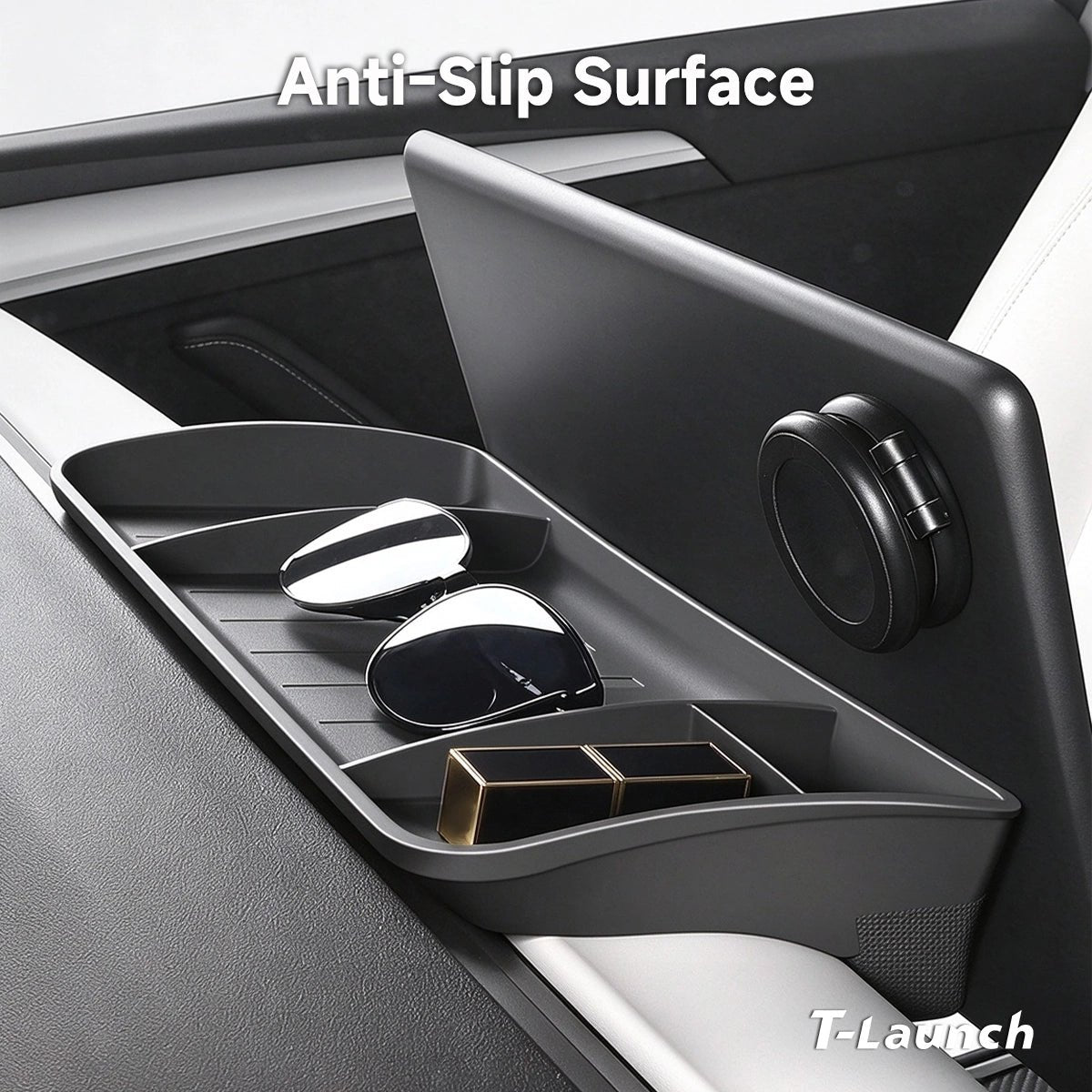 Silicone Hidden Dashboard Storage Tray for Tesla Model 3 (2017–2023) / Model Y (2020–2024) - T-Launch