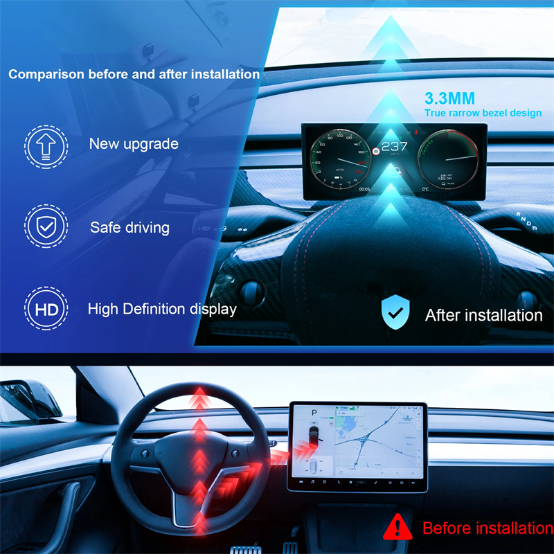 Model 3/Y Mittelkonsolen-Armaturenbrett-Touchscreen (Linux 9.0) für Tesla