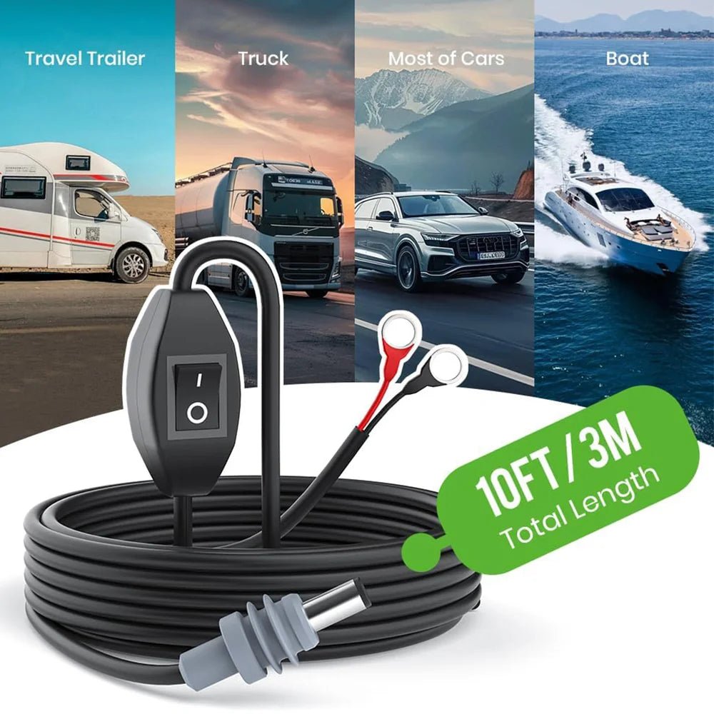 3M/10FT O-Ring DC Charging Cable with Switch (CB8) for Starlink Mini - T-Launch