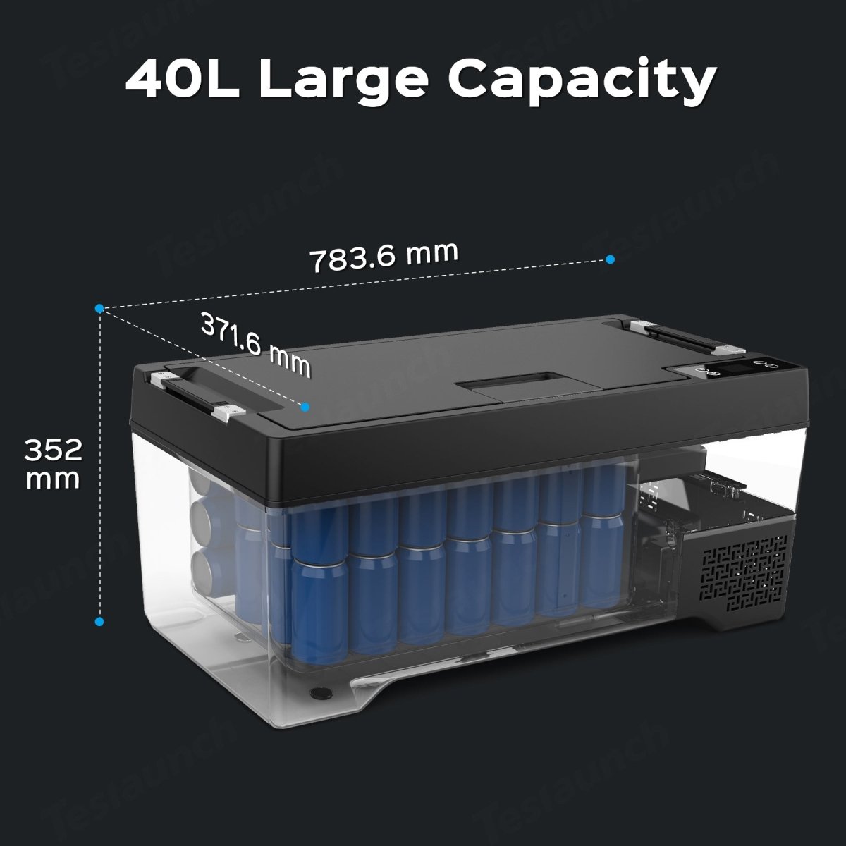 40L Trunk Refrigerator Portable Trunk Freezer for 2015-2024 Tesla Model X 6 Seats/ 7 Seats (US Version) - T-Launch
