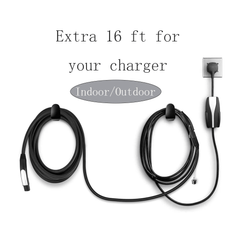 48A EV Charging Extension Cable with One-Button Switch for Tesla M3/Y/S/X-16FT - T-Launch