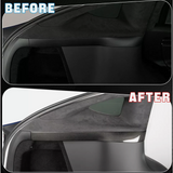 [Real Carbon Fiber] Capas para painel interno do porta-malas traseiro (2 peças) para Tesla Model X 2022+