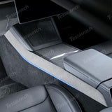 Alcantara center console side trim sticker cover for 2024 Model 3