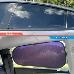 Static Cling Mesh Insulated Side Window Sunshade For Tesla Model Y