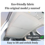 Stahovatelné střešní slunečník pro tesla model 3/y-roll textílie styl