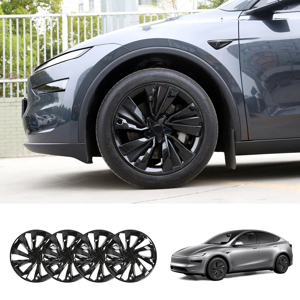 19'' Crossflow Wheel Cover Hubcaps for Tesla Model Y Juniper 2025+ – Turbine Styles (Set of 4)