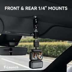 Retractable Roof Sunshade with Dual 1/4" Mounts and Magnetic Points for Tesla Model Y (2020+)