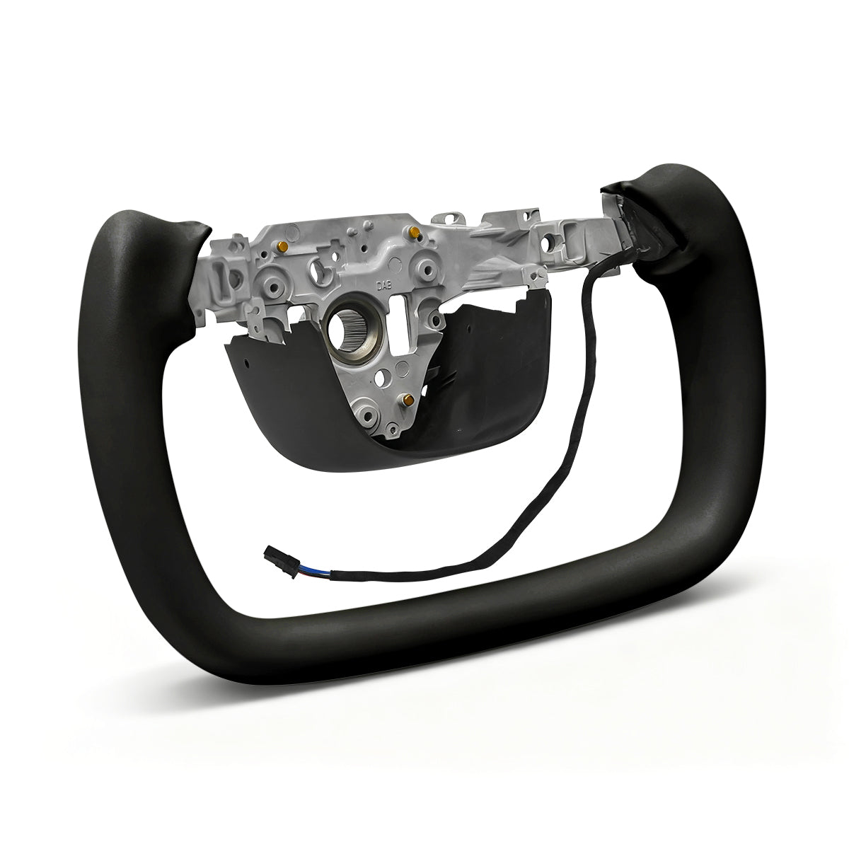 Nappa Leather Open-Bottom Yoke/Cyber Steering Wheel Driving Wheel Upgrade for Model Y Juniper/ Model 3 Highland
