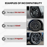 Black Aluminum Alloy Wheel Rim Protector- Fits All Cars (4pcs）