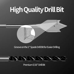 Starlink Cable Routing Kit with Wall Pass-Through Grommet – 1" Drill Bit Included for Gen 2/3 Dish & Mini Ethernet