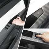 Front & Rear Door Armrest Overlays Covers (Carbon Fiber Pattern ABS) for Cybertruck (4 PCS)